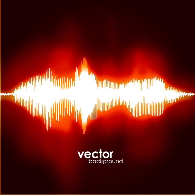 free vector Dynamic audio waves 02 vector